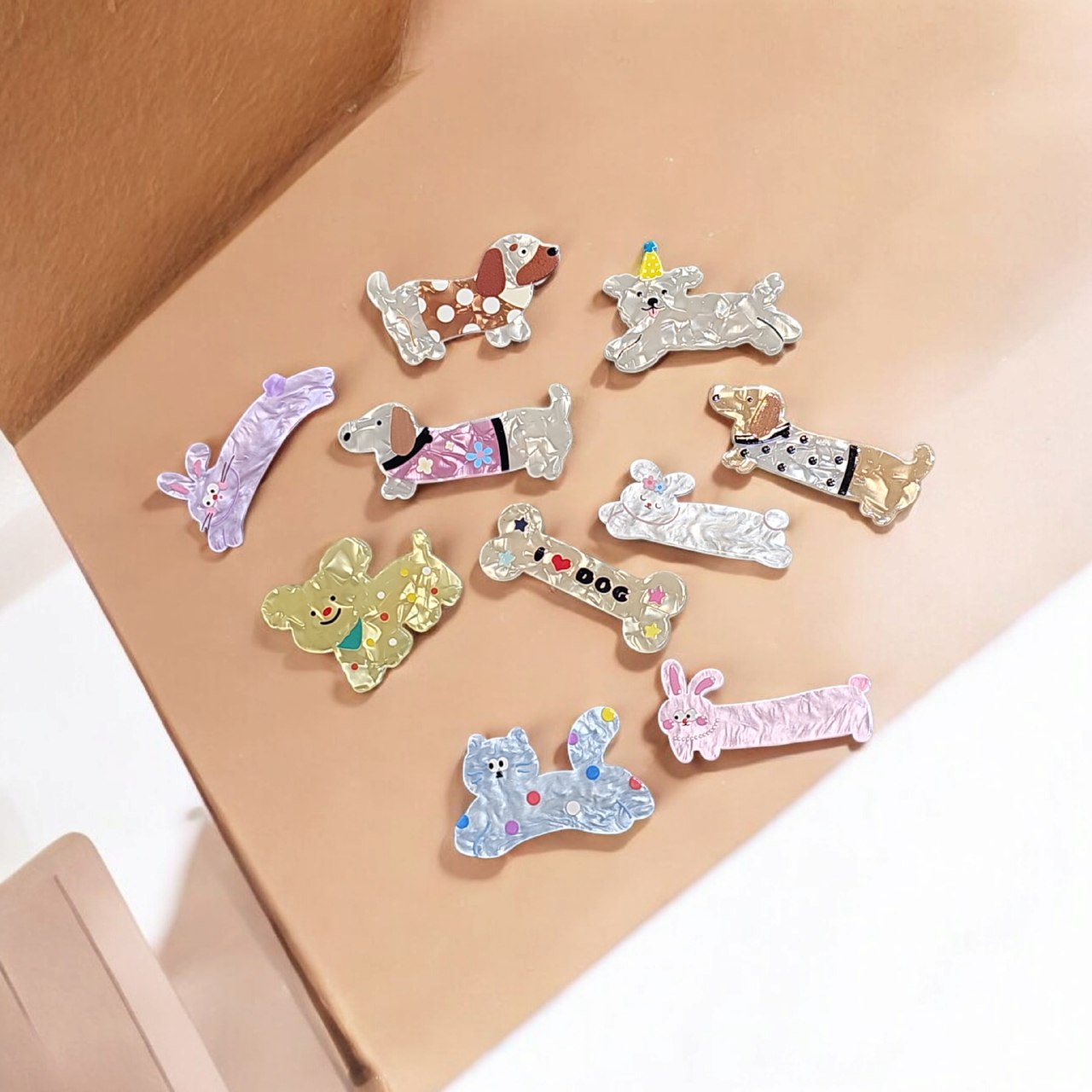 گیره مو دخترانه پینترستی طرح حیوانات رزینی _گالری مروارید