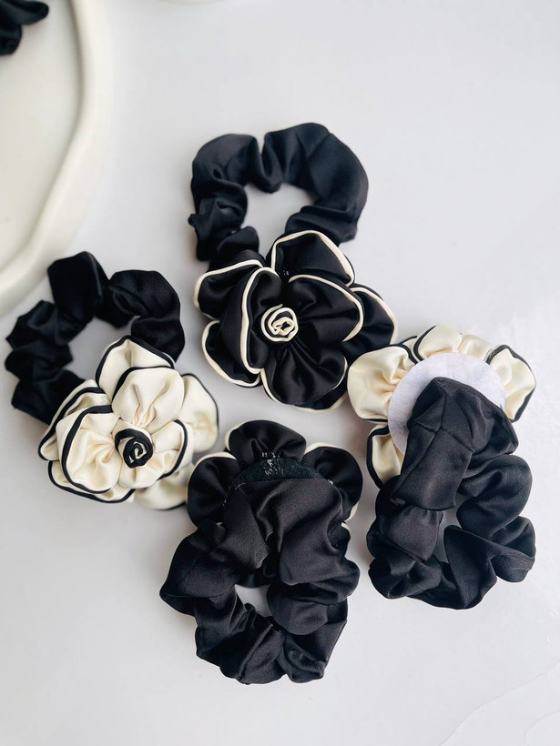 کش مو اسکرانچی گل رز مجلسی vip