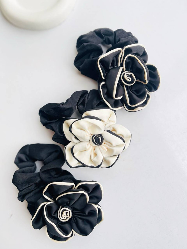 کش مو اسکرانچی گل رز مجلسی vip