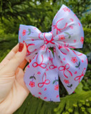 گیره مو پاپیون ساتن فرانسوی و طرح دار بسیار خاص