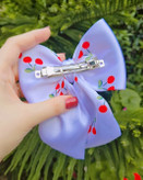 گیره مو پاپیون ساتن فرانسوی و طرح دار بسیار خاص