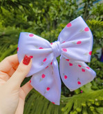 گیره مو پاپیون ساتن فرانسوی و طرح دار بسیار خاص