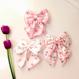 گیره مو پاپیون ساتن فرانسوی و طرح دار بسیار خاص