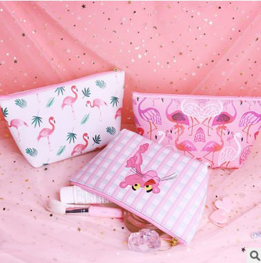 کیف لوازم آرایش پینترستی طرح فلامینگو 🦩