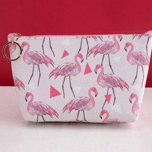 کیف لوازم آرایش پینترستی طرح فلامینگو 🦩