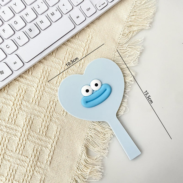 آینه دستی طرح قلب و پیکسل برجسته لبخند