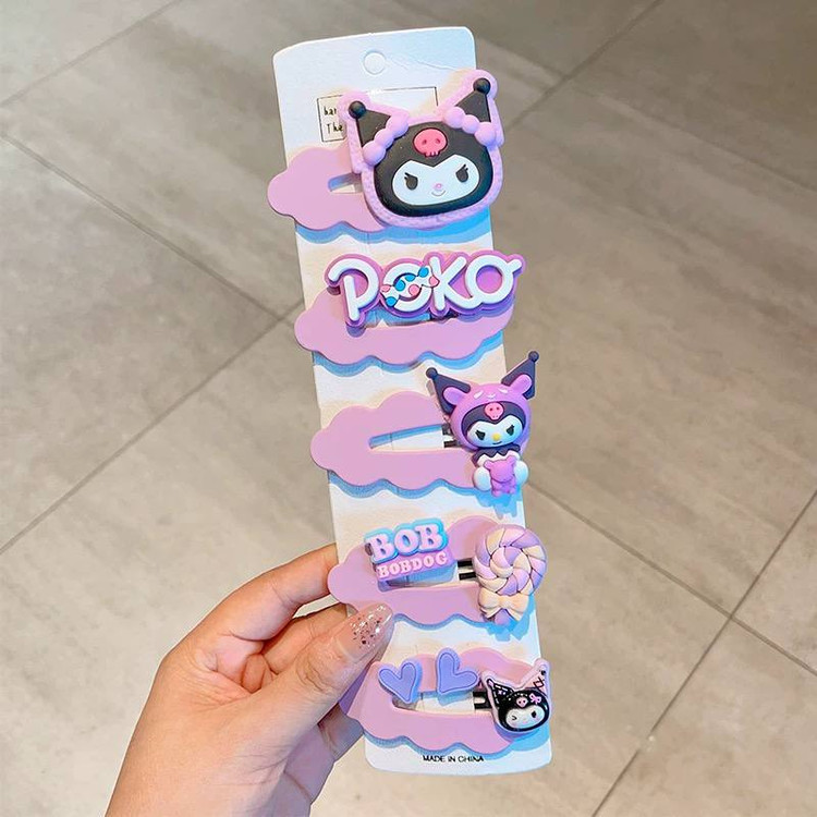 پک گیره مو تق تقی کرومی 5 عددی