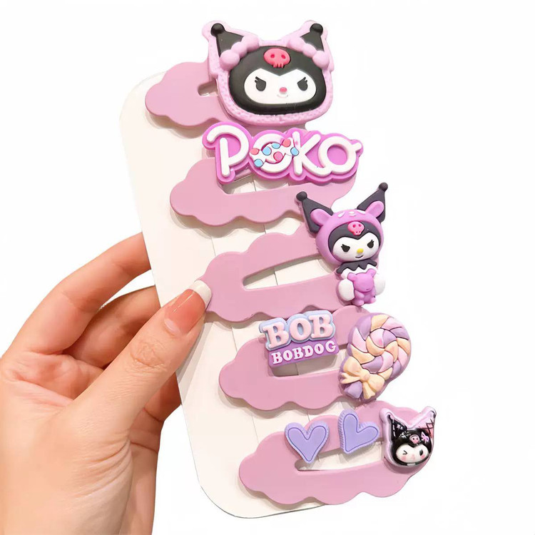 پک گیره مو تق تقی کرومی 5 عددی