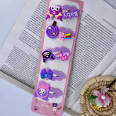 پک گیره مو تق تقی کرومی 5 عددی