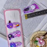 پک گیره مو تق تقی کرومی 5 عددی