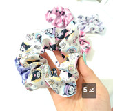 کش مو اسکرانچی ساتن طرح کرومی