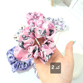 کش مو اسکرانچی ساتن طرح کرومی