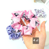 کش مو اسکرانچی ساتن طرح کرومی