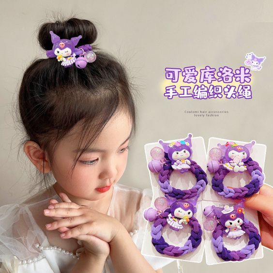 کش موی بافته شده کرومی زنگوله دار