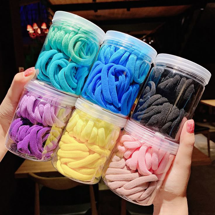 کش موی حوله ای سایز بزرگ قوطی 50 عددی