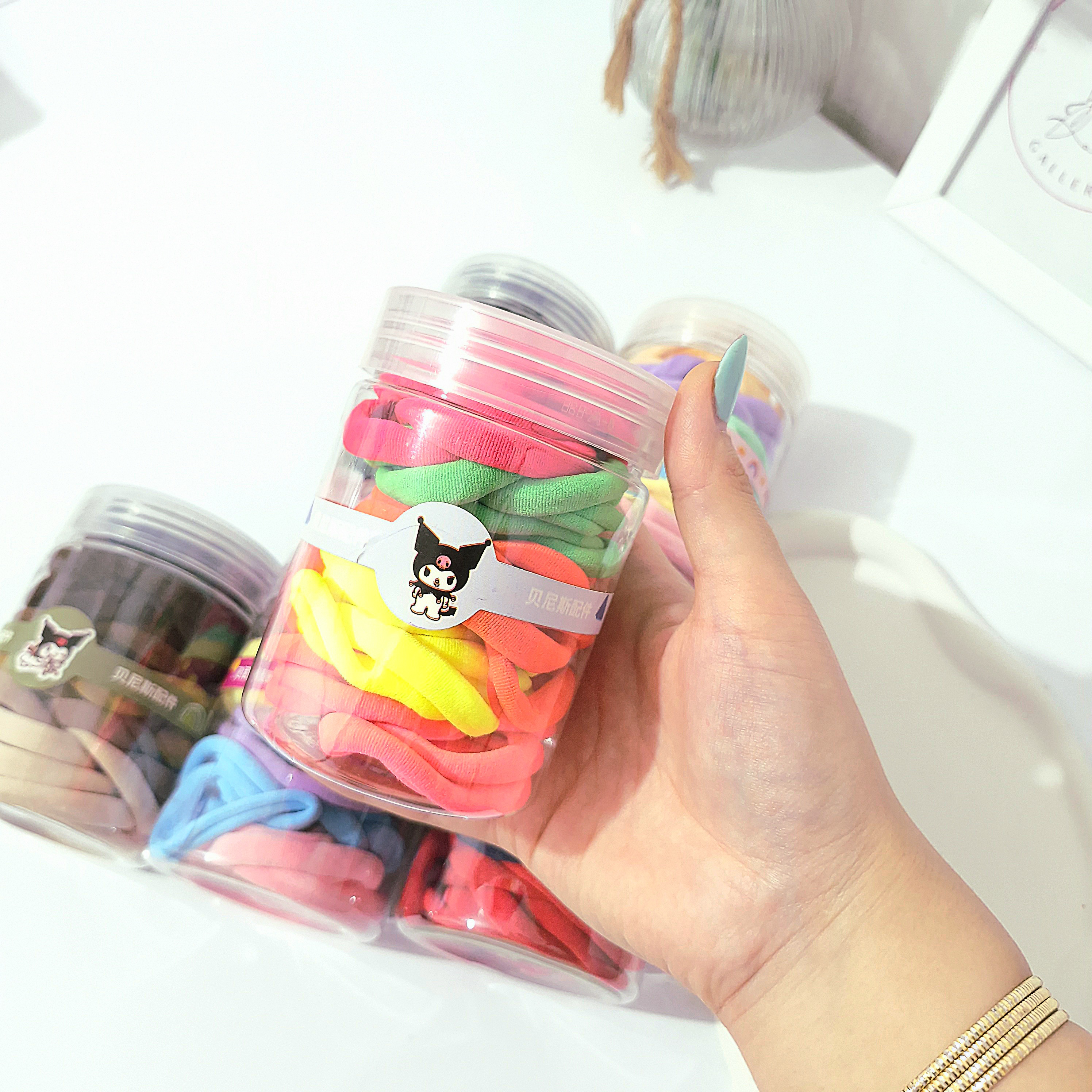 کش موی حوله ای سایز بزرگ قوطی 50 عددی