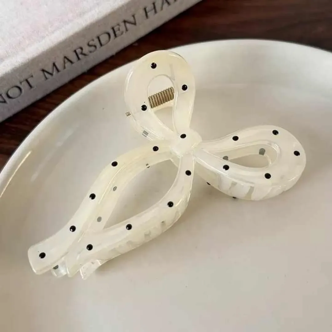 کلیپس مو پاپیونی خالخالی ترند پینترستی