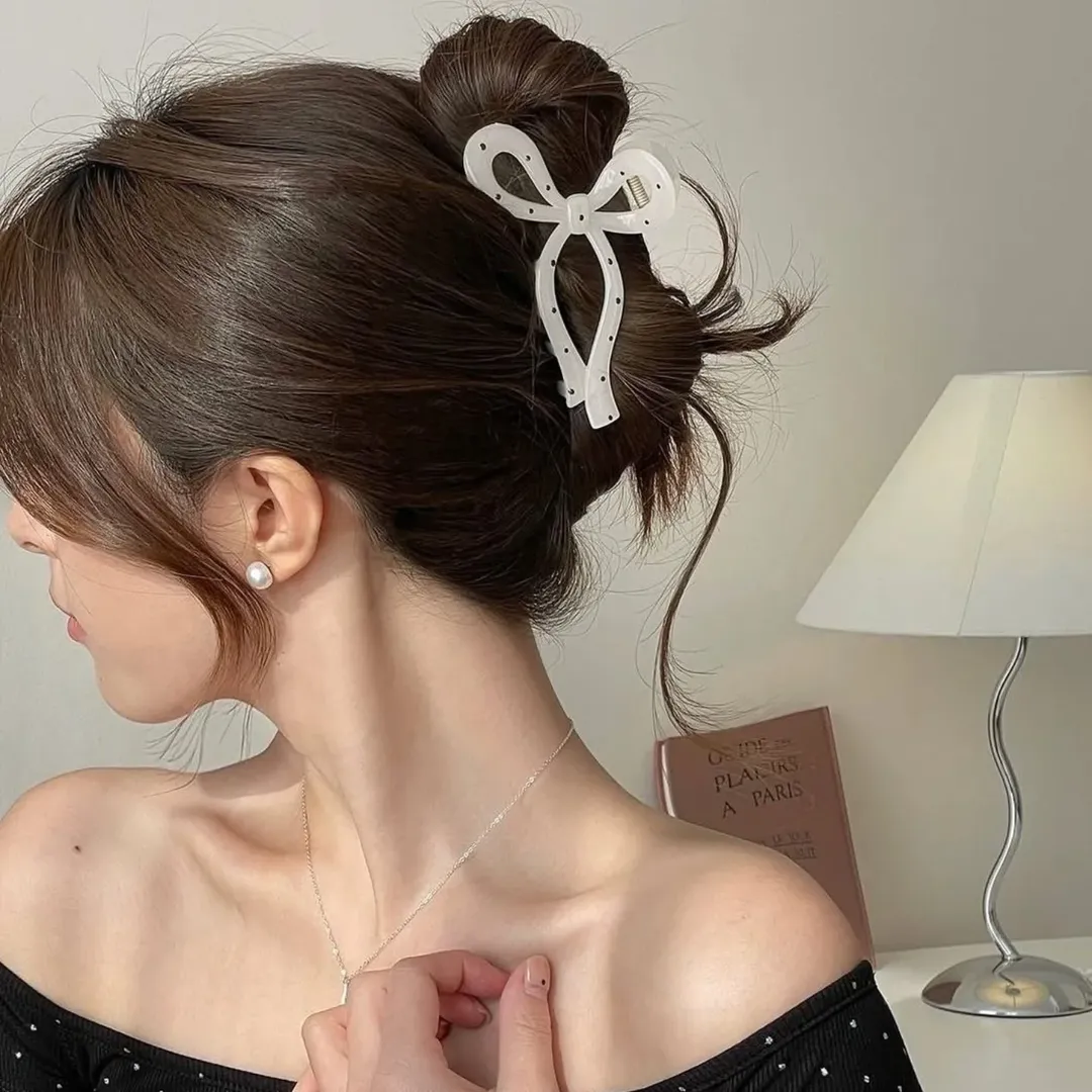 کلیپس مو پاپیونی خالخالی ترند پینترستی