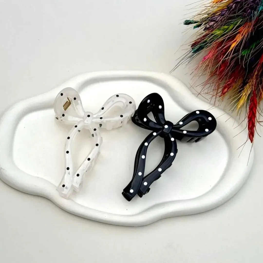 کلیپس مو پاپیونی خالخالی ترند پینترستی