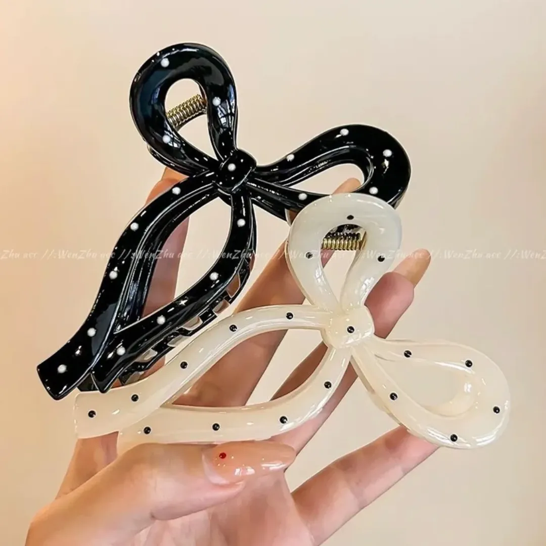 کلیپس مو پاپیونی خالخالی ترند پینترستی