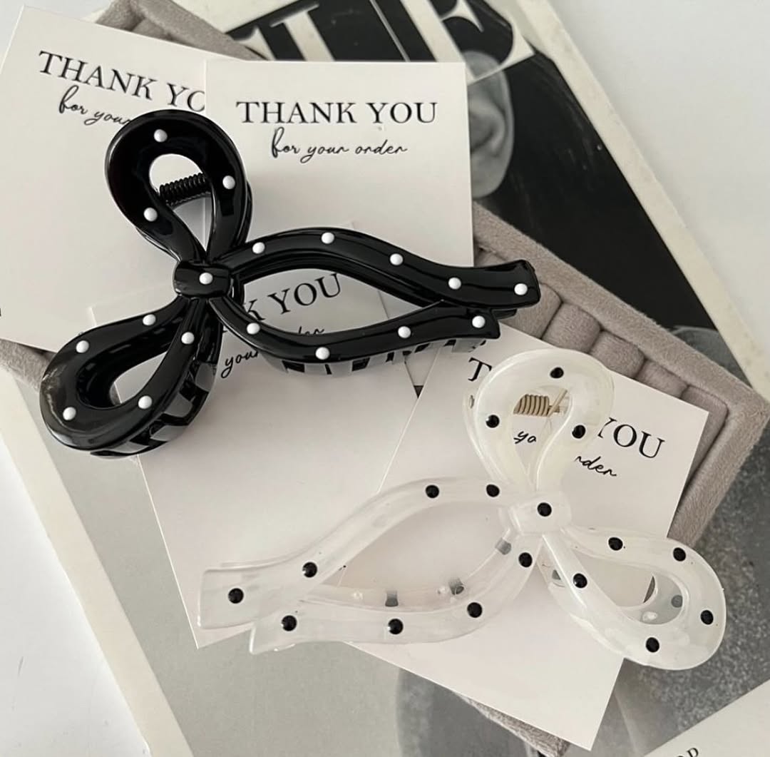 کلیپس مو پاپیونی خالخالی ترند پینترستی