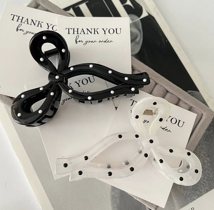 کلیپس مو پاپیونی خالخالی ترند پینترستی