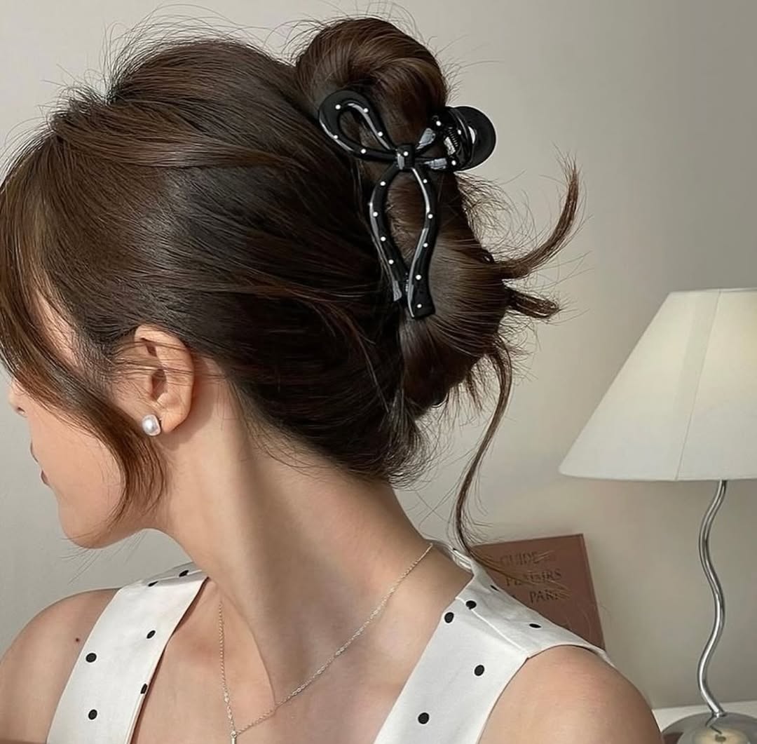 کلیپس مو پاپیونی خالخالی ترند پینترستی