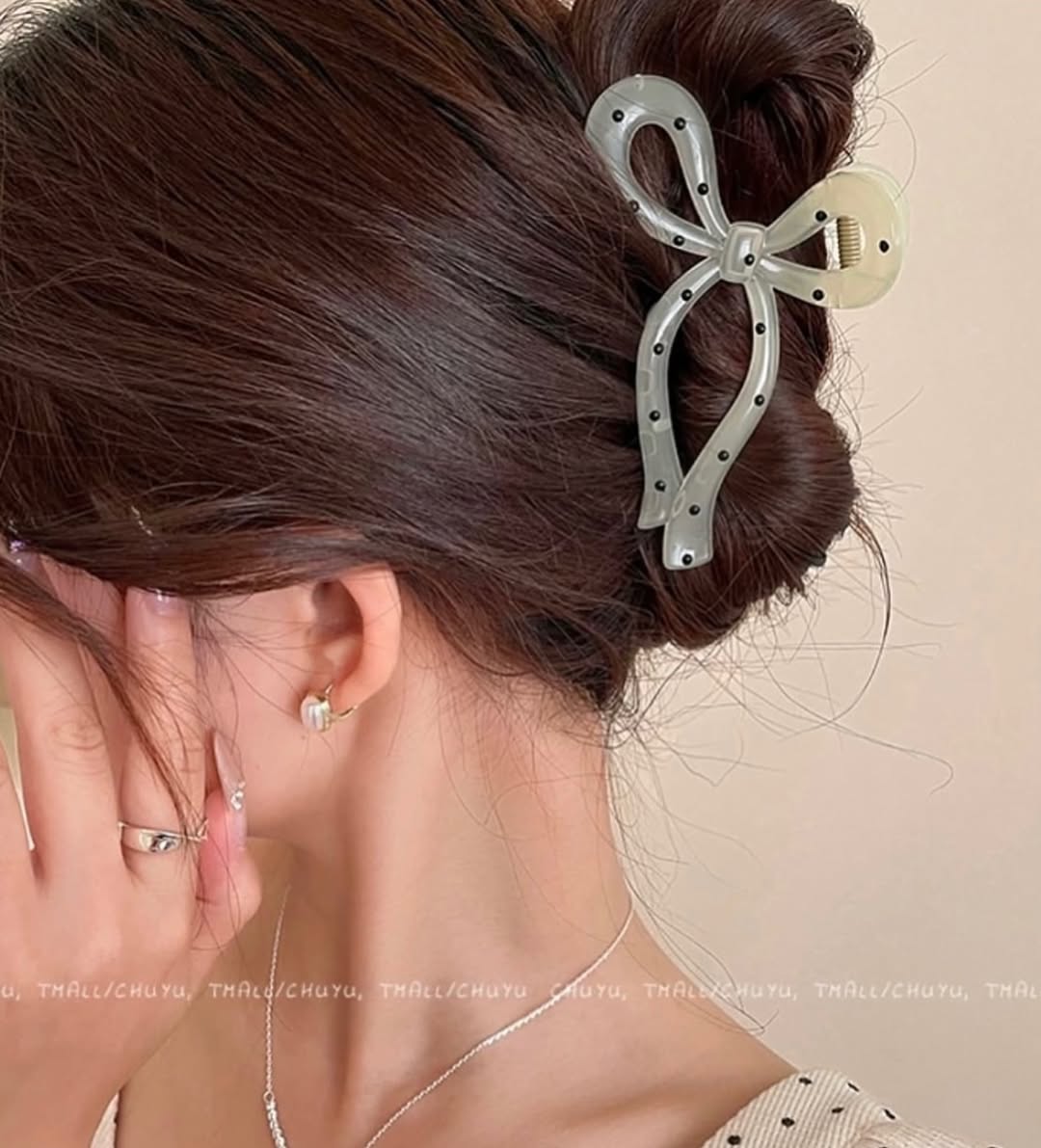 کلیپس مو پاپیونی خالخالی ترند پینترستی