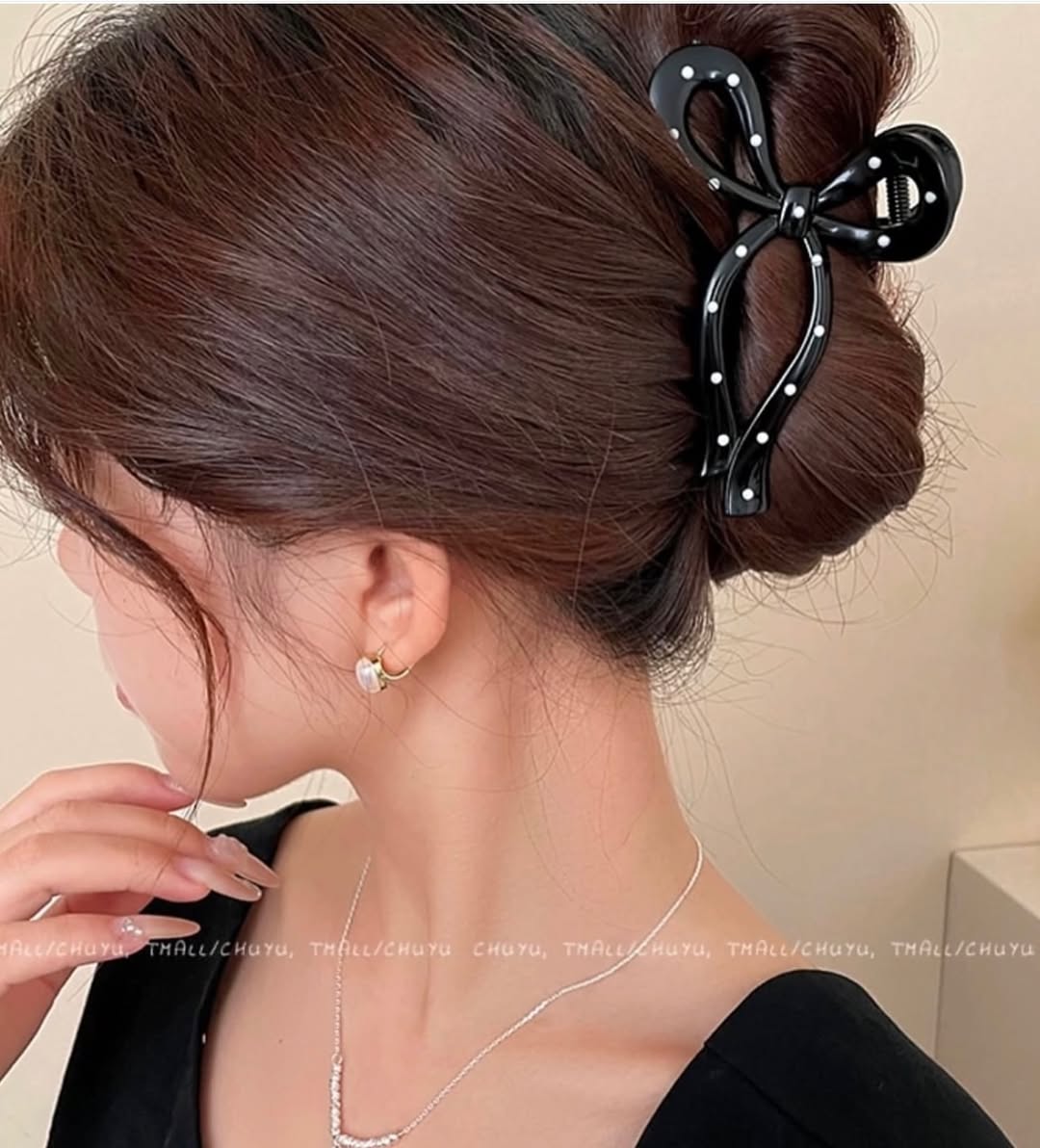 کلیپس مو پاپیونی خالخالی ترند پینترستی