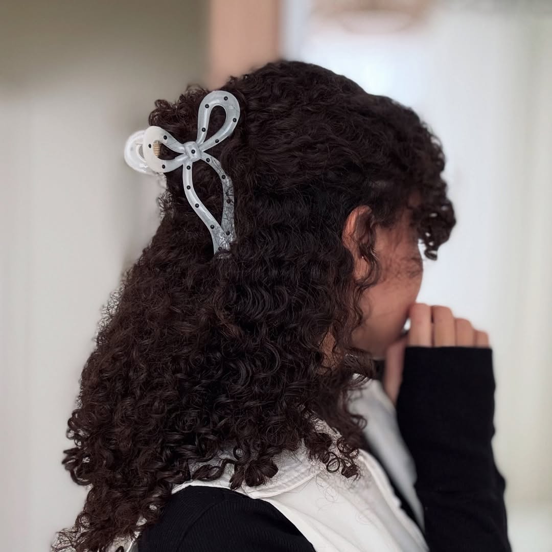 کلیپس مو پاپیونی خالخالی ترند پینترستی