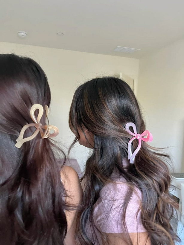 کلیپس مو پاپیونی طرح دو رنگ ترند پینترستی