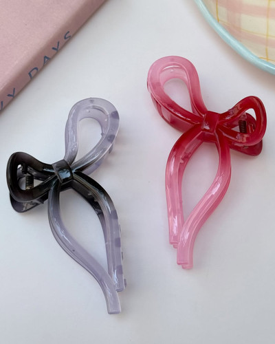 کلیپس مو پاپیونی طرح دو رنگ ترند پینترستی