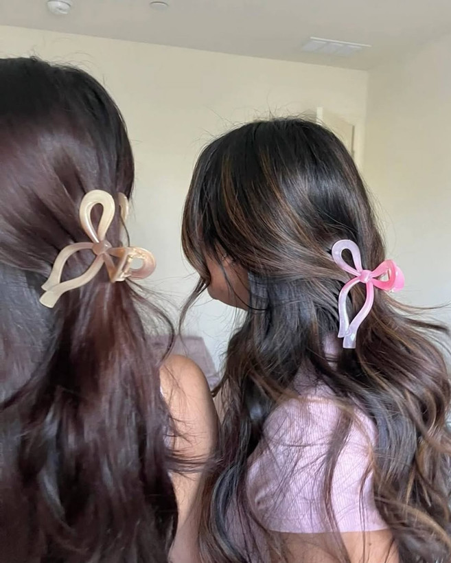 کلیپس مو پاپیونی طرح دو رنگ ترند پینترستی