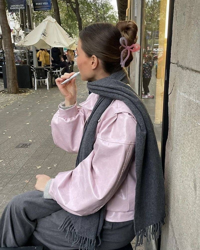 کلیپس مو پاپیونی طرح دو رنگ ترند پینترستی