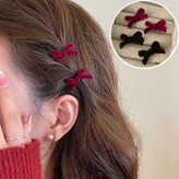 گیره مو انبری پاپیون مینی مخملی وارداتی