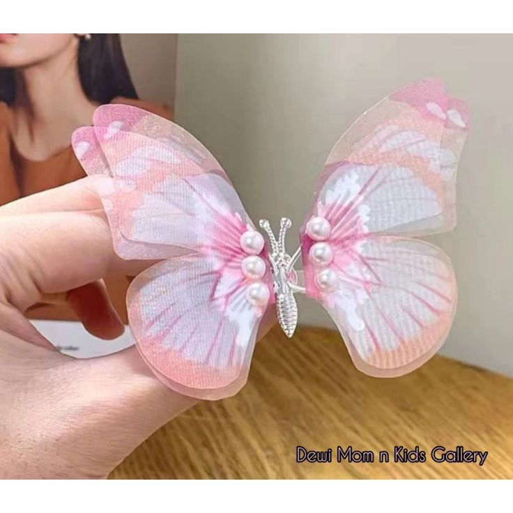 گیره مو پروانه حریر فنری و متحرک وارداتی