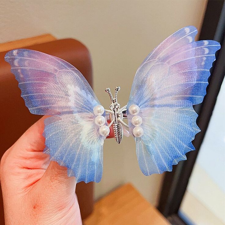 گیره مو پروانه حریر فنری و متحرک وارداتی