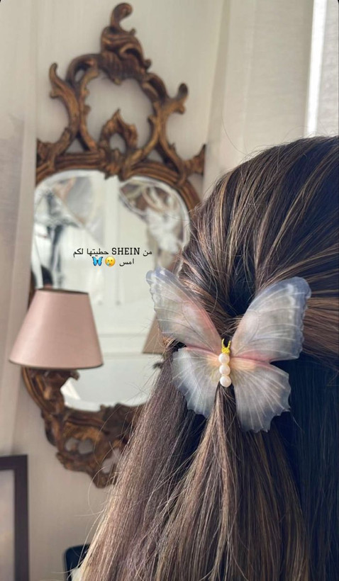 گیره مو پروانه حریر فنری و متحرک وارداتی