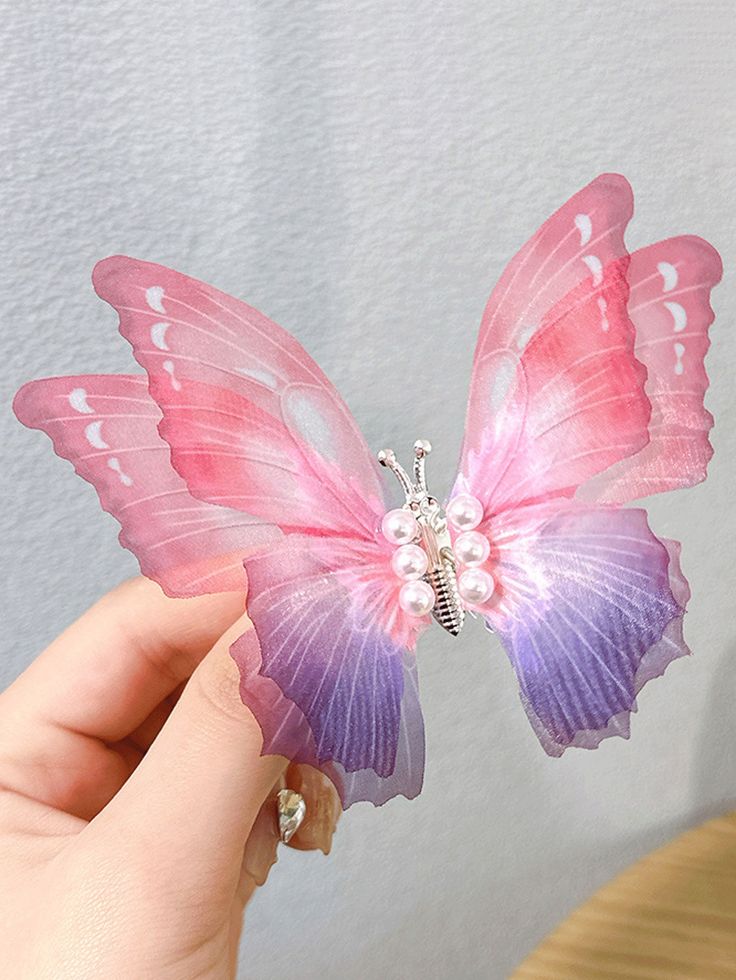 گیره مو پروانه حریر فنری و متحرک وارداتی