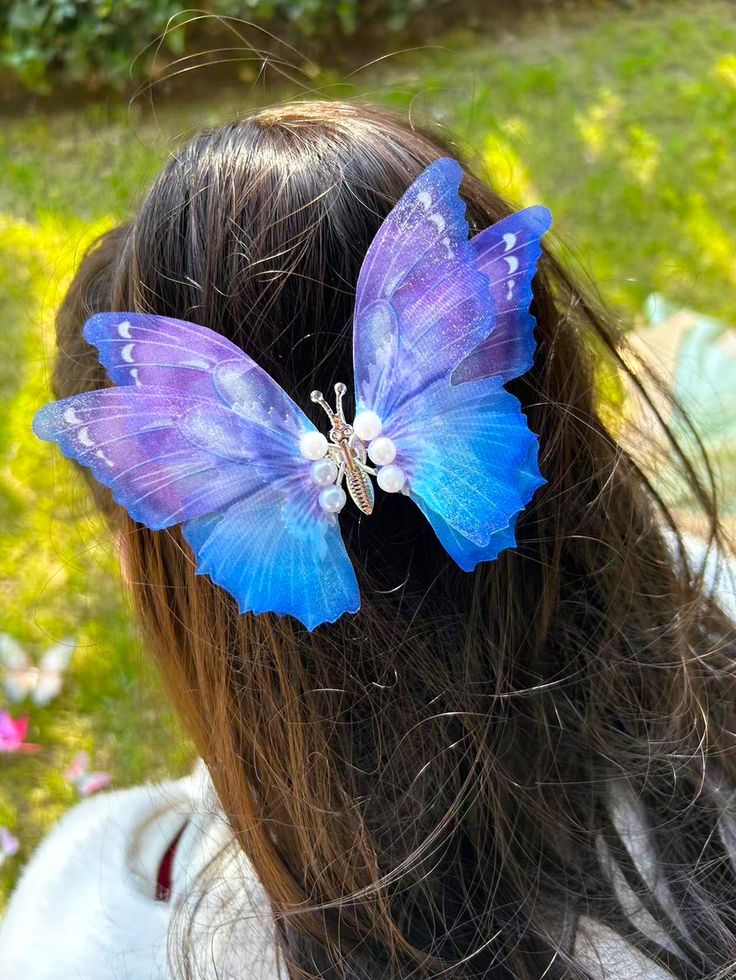 گیره مو پروانه حریر فنری و متحرک وارداتی