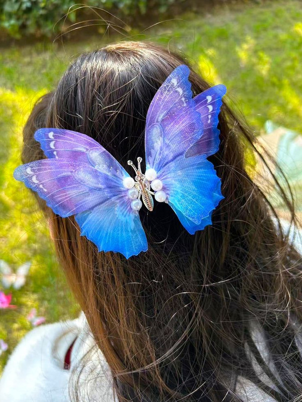 گیره مو پروانه حریر فنری و متحرک وارداتی