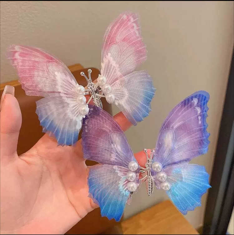 گیره مو پروانه حریر فنری و متحرک وارداتی