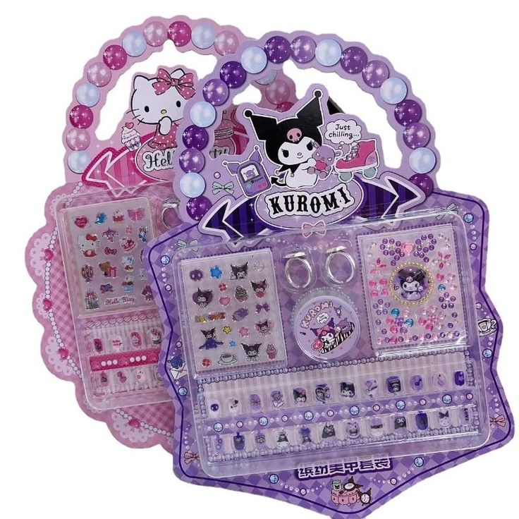 پک هدیه ناخن مصنوعی، سوهان ناخن، برچسب و نگین کرومی