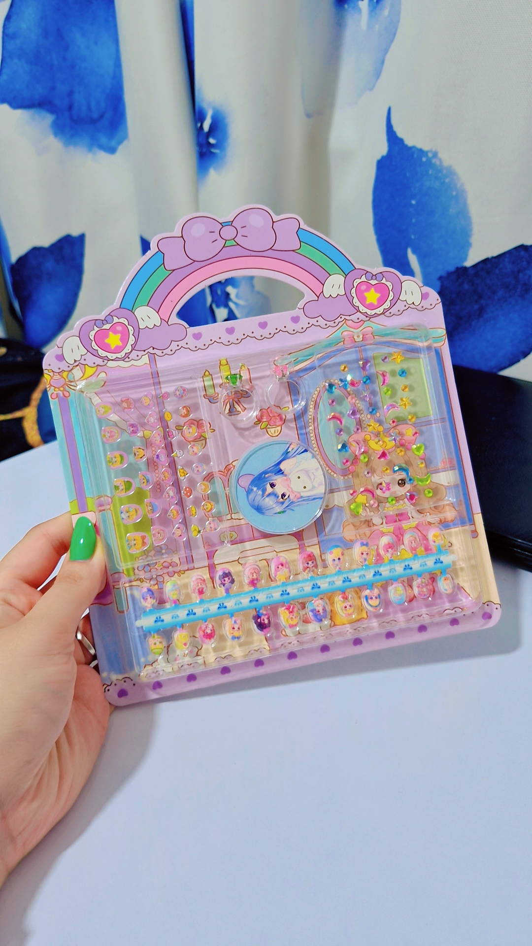 پک هدیه ناخن مصنوعی، سوهان ناخن، برچسب و نگین کرومی