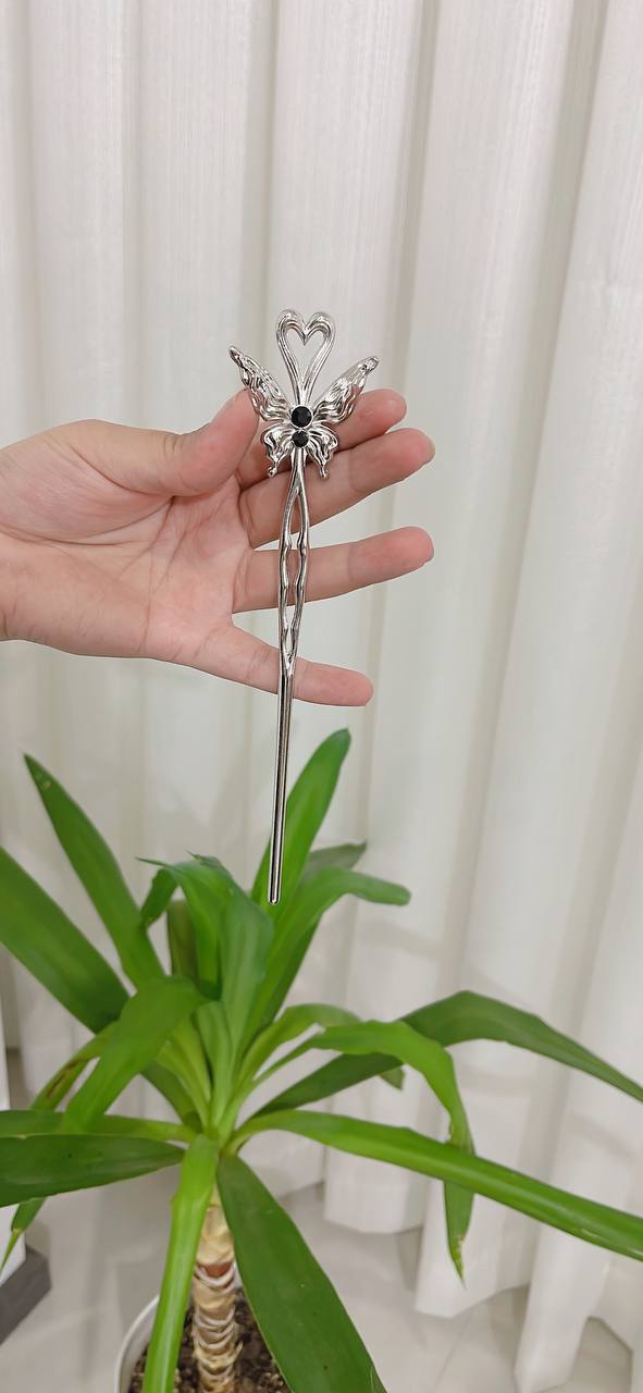 گیره مو کانزاشی طرح پروانه رنگ ثابت برند zaya