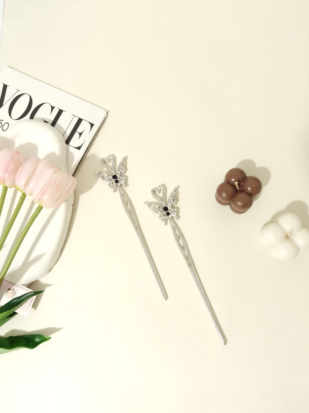 گیره مو کانزاشی طرح پروانه رنگ ثابت برند zaya