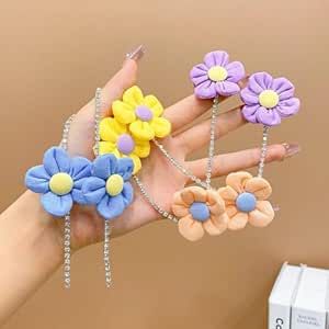 گیره مو ریسه دار طرح گل مناسب بافت مو