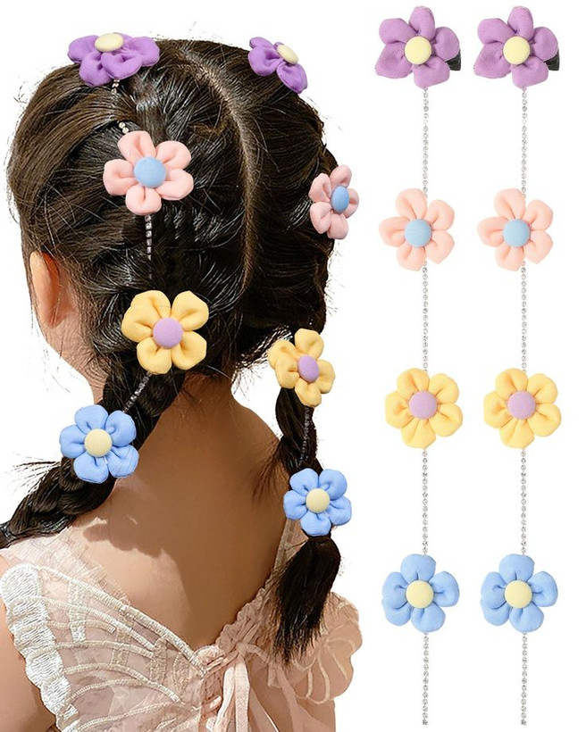 گیره مو ریسه دار طرح گل مناسب بافت مو