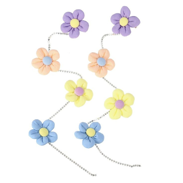 گیره مو ریسه دار طرح گل مناسب بافت مو