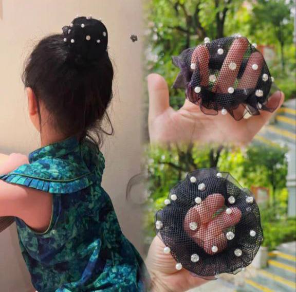 گیره توری مو طرح مرواریدی مناسب مدل مو گوجه ای